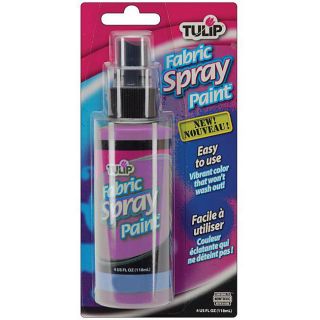 Tulip 4 oz Grape Fabric Spray Paint (Grape Size 4 ouncesQuantity 1Permanent spray on fabric paint Create unique designs on t shirts, totes, shoes and moreDoes not require heat setting Vibrant color that wont wash outWorks best on white and light colored