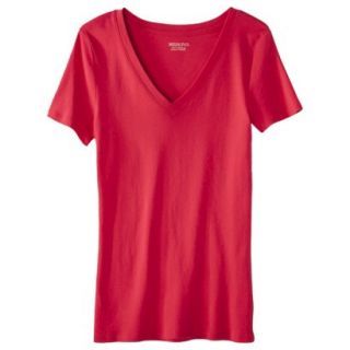 Womens Ultimate V Neck Tee   Wowzer Red   XL