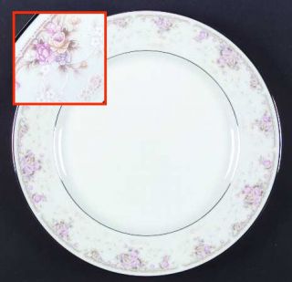 Royal Prestige Chelsea Dinner Plate, Fine China Dinnerware   Pink,Lavender,Yello