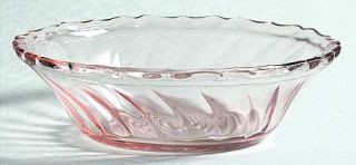 Jeannette Swirl Pink Bowl Fruit/Dessert (Small) 4   Pink, Depresssion Glass