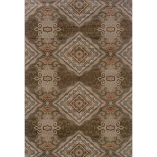 Elegant Diamond Grey/ Brown Area Rug (310 X 55)