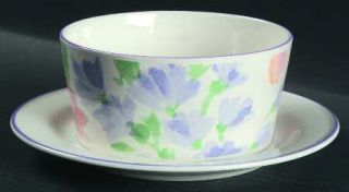 Sango Dreamtime Gravy Boat with Attached Underplate, Fine China Dinnerware   Deb