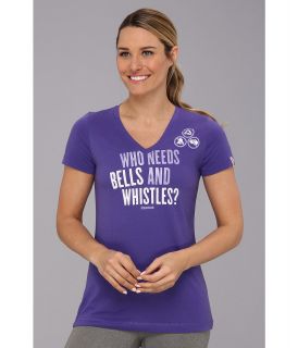 Reebok Who Needs Bells Graphic Tee Womens T Shirt (Purple)