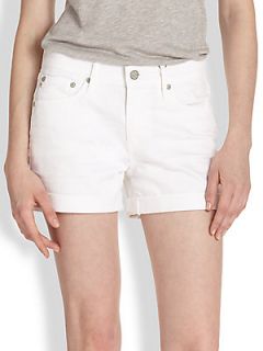 AG Adriano Goldschmied The Hailey Denim Shorts   White