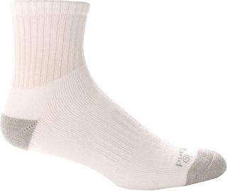 Mens Timberland Quarter Top Sock (6 Pairs)   White Athletic Socks