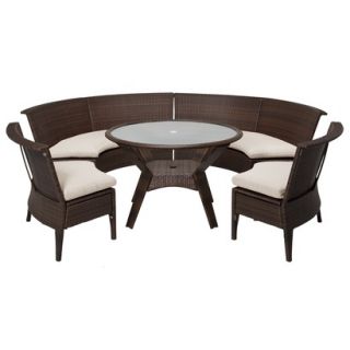 Threshold Rolston 5 Piece Wicker Sectional Patio Dining Furniture Set
