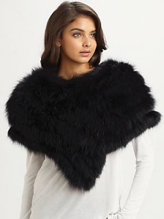 Gucci Fox Fur Othis Capelet   Black