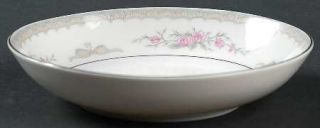 Kyoto Edgewood Fruit/Dessert (Sauce) Bowl, Fine China Dinnerware   Pink Roses,Gr