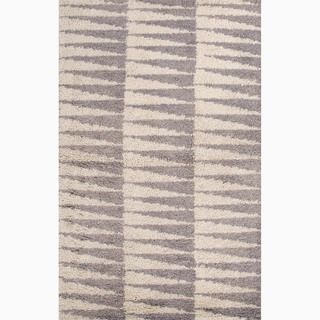 Hand made Gray/ Ivory Wool Ultra Plush Rug (8x10)