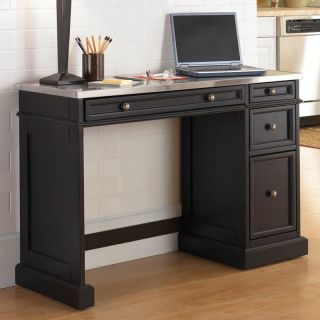 Home Styles Traditions Black Utility Desk with Stainless Steel Top   5003 792
