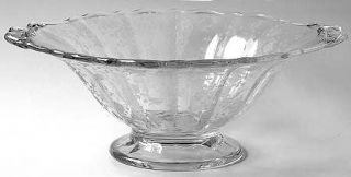 Cambridge Rose Point Clear Footed Bowl   Stem 3121,Clear,Etched