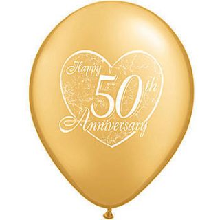 50Th Anniversary Printed Latex Balloons