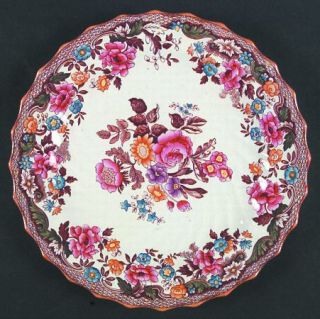 Spode British Flowers Dinner Plate, Fine China Dinnerware   Pink,Blue,Yellow Flo