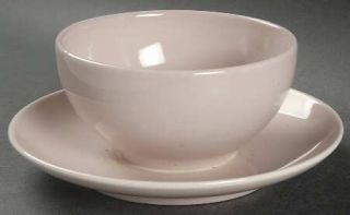 Iroquois Casual Pink Gravy Boat with Attached Underplate, Fine China Dinnerware