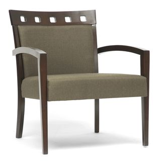 Carmela Green/ Brown Modern Accent Chair