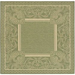 Indoor/ Outdoor Abaco Olive/ Natural Rug (710 Square)
