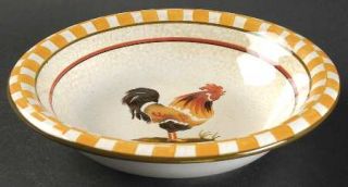 Bob Timberlake Rooster Coupe Soup Bowl, Fine China Dinnerware   Mustard Checks,R