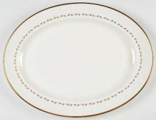 Royal Doulton Covington 16 Oval Serving Platter, Fine China Dinnerware   Gold L