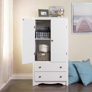 Winslow White 2 drawer Armoire