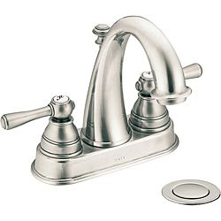 Moen 6121an Kingsley Two handle Bathroom Faucet With Drain Assembly Antique Nickel