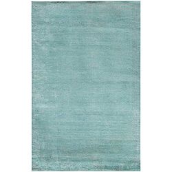 Hand woven Blue Wool Area Rug (2 X 3)