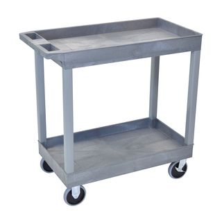 Luxor Ec11hd g 2 shelf High capacity Tub Cart (GreyAssembly required YesShelves Two (2)Assembly Required )