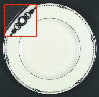 Lenox China Pearl Platinum Accent Luncheon Plate, Fine China Dinnerware   White