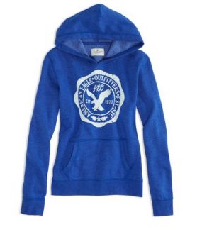 Electric Cobalt AEO Factory Hooded Pop Over, Womens XS