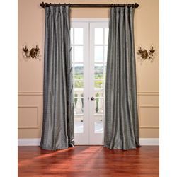 Sterling Platinum Faux Silk Embroidered 96 inch Curtain Panel
