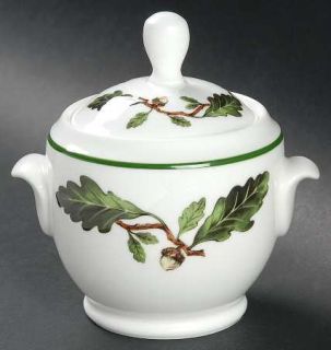 Pfaltzgraff Oak Leaves Sugar Bowl & Lid, Fine China Dinnerware   Bone China