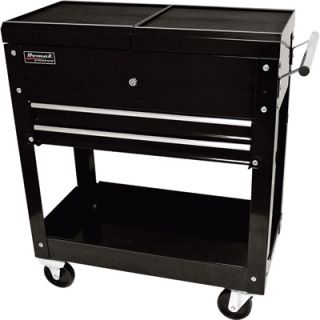 Homak Tool Cart with Sliding Top Panels   Black, Model# BK06022704