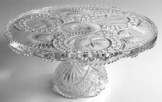 Hofbauer Byrdes Collection (The) Footed Cake Plate   Clear, Pressed, Bird
