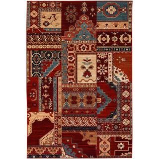 Kerman Mosaic Burgundy/ Rust New Zealand Wool Area Rug (66 X 910) (BurgundySecondary Colors Antique Cream, Dark Blue, Denim, Mocha and RustPattern FloralTip We recommend the use of a non skid pad to keep the rug in place on smooth surfaces.All rug size