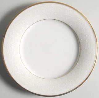 Mikasa Dynasty Gold Salad Plate, Fine China Dinnerware   Regency,White Scrolls&E