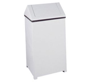 Rubbermaid 40 gal Wastemaster Receptacle   Hinged Top, White