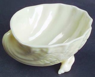 Belleek Pottery (Ireland) Neptune White Salt Dip, Fine China Dinnerware   All Wh