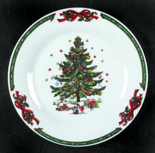 China(Made In China) Christmas In The Park Dinner Plate, Fine China Dinnerware  