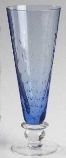 Zrike Pavilion Blue/Clear Pilsner Glass   Blue Bowl, Clear Stem, Drops In Bowl