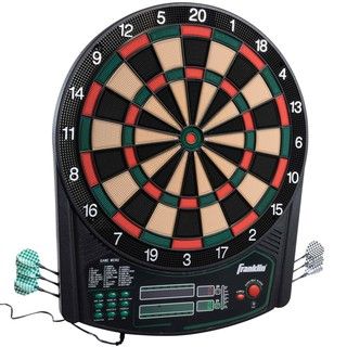 Franklin Sports 15.5 inch Electronic Dartboard Fs6000 (BlackDimensions 2 inches long x 18.9 inches wide x 23.4 inches highWeight 6.25 poundsSet includes Electronic dartboard, six (6) darts, six (6) replacement tips )