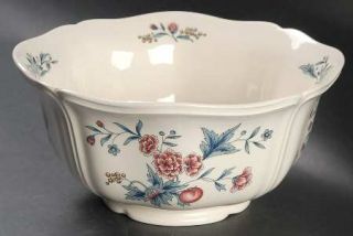 Wedgwood Williamsburg Potpourri 9 Salad Serving Bowl, Fine China Dinnerware   T