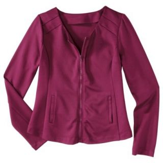 Mossimo Womens Zip Front Scuba Jacket   Sangria XL