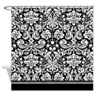  Fancy Black and white damask Shower Curtain  Use code FREECART at Checkout