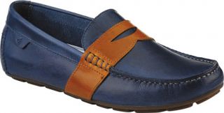 Mens Sperry Top Sider Wave Driver Penny   Navy/Tan Leather Penny Loafers