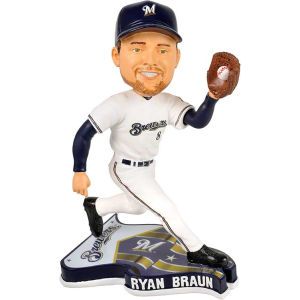 Milwaukee Brewers Ryan Braun Forever Collectibles Pennant Base Bobble