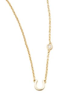 Horseshoe & Single Diamond Necklace   SHY by Sydney Evan