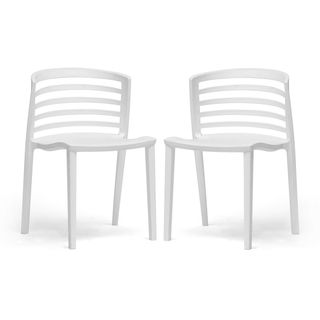 White Modern Accent/ Dining Chairs (set Of 2)