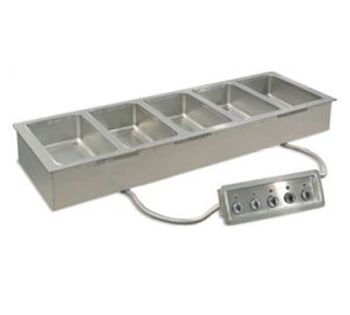Piper Products Drop In Hot Food Multi Well w/ 6 Pan Capacity, Stainless, Drain, 240/3V