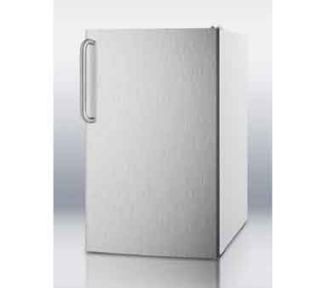 Summit Refrigeration 20 in Undercounter Refrigerator Freezer w/ Manual Defrost, White/Stainless, 4.1 cu ft, ADA