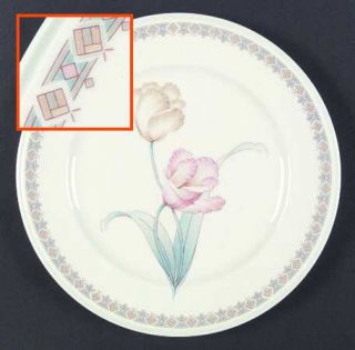 Noritake Tulip Time Dinner Plate, Fine China Dinnerware   Versatone,Tulip Center