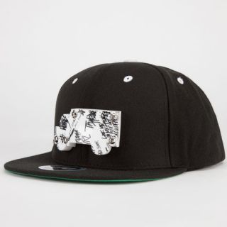 Scribble Pattern Mens Snapback Hat Black One Size For Men 230402100
